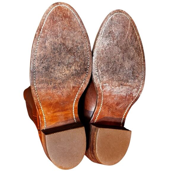 Frye Campus 2595 Men 8.5 EE Wide Dark Camel Brown Leather Boots Made USA Vintage main image 14
